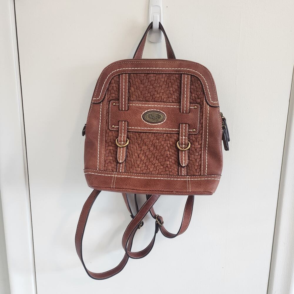 b.o.c. Brown Woven Mini Backpack